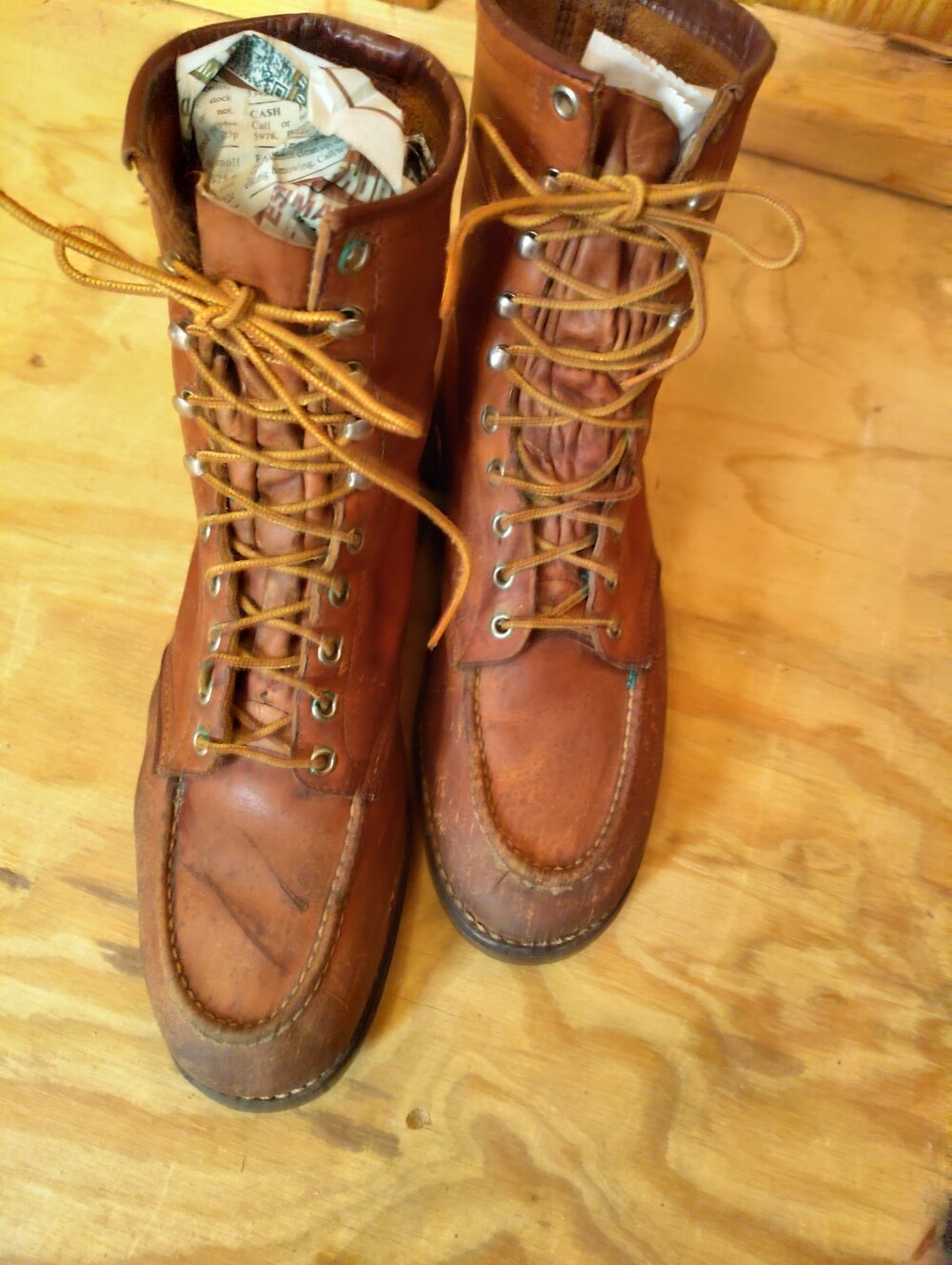 Red Wing Irish Setter Moc Toe Lace Up Work Boots 877 11.5 E Vintage USA